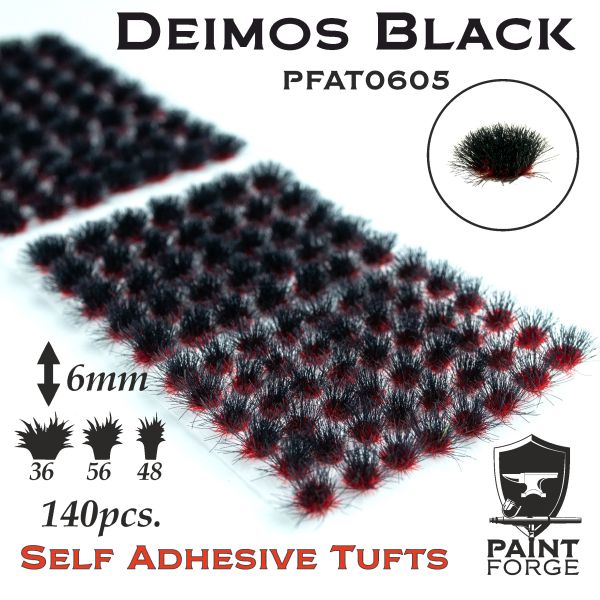 Paint Forge Tufts Deimos Black 6mm 140 szt