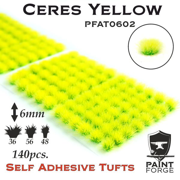 Paint Forge Tufts Ceres Yellow 6mm 140 szt