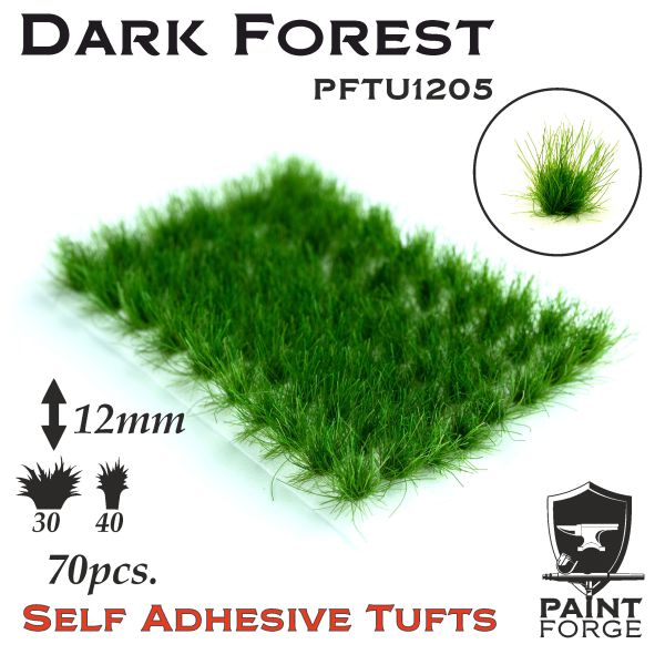 Paint Forge Tufts Dark Forest 12mm 70 szt