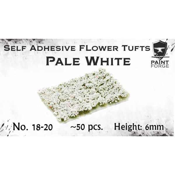 PAINT FORGE PALE WHITE FLOWERS 6MM 50SZT