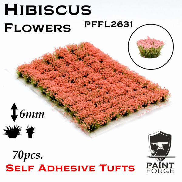 PAINT FORGE FLOWERS HIBISCUS PINK 6MM 70SZT