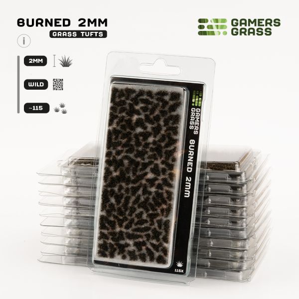 GAMERS GRASS: GRASS TUFTS - 2 MM BURNED TUFTS...