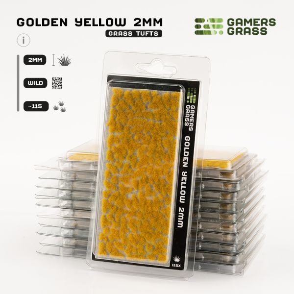 GAMERS GRASS: GRASS TUFTS - 2 MM GOLDEN YELLOW...