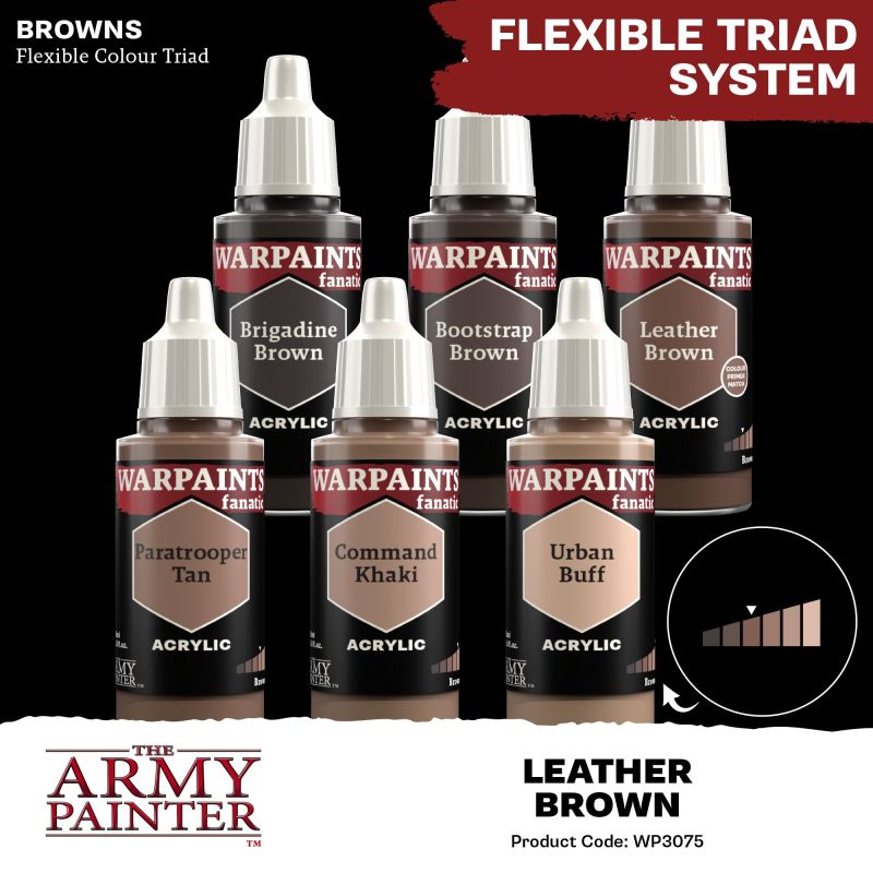THE ARMY PAINTER: WARPAINTS - FANATIC - LEATHER BROWN